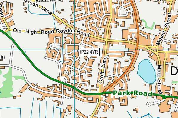 IP22 4YR map - OS VectorMap District (Ordnance Survey)