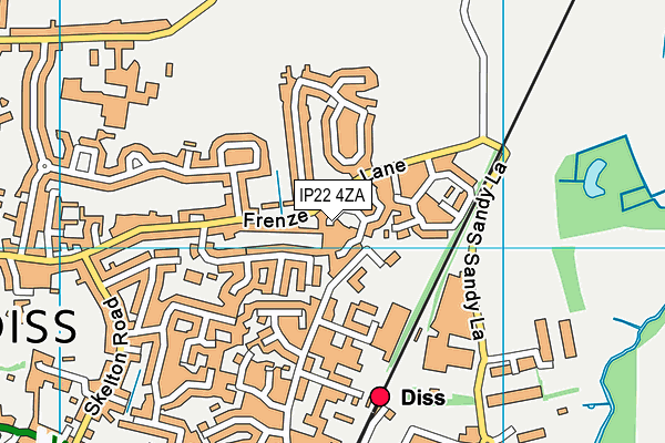 IP22 4ZA map - OS VectorMap District (Ordnance Survey)