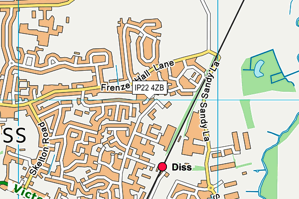 IP22 4ZB map - OS VectorMap District (Ordnance Survey)