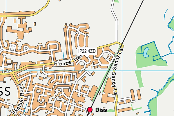 IP22 4ZD map - OS VectorMap District (Ordnance Survey)