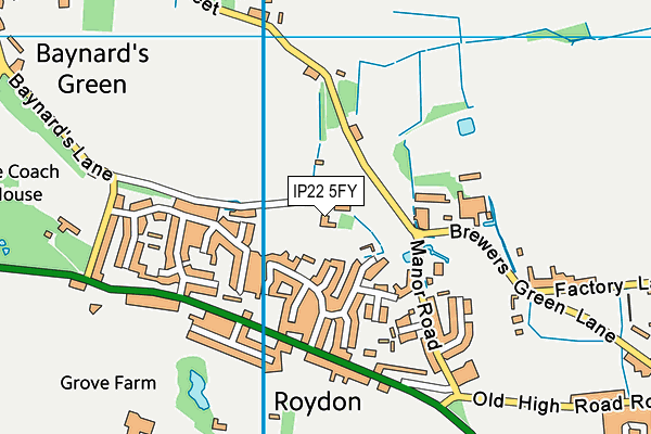 IP22 5FY map - OS VectorMap District (Ordnance Survey)