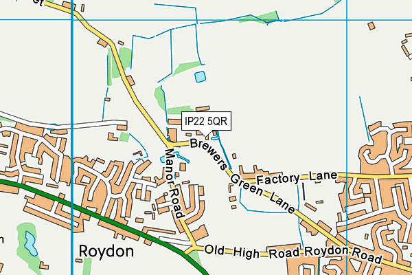 IP22 5QR map - OS VectorMap District (Ordnance Survey)