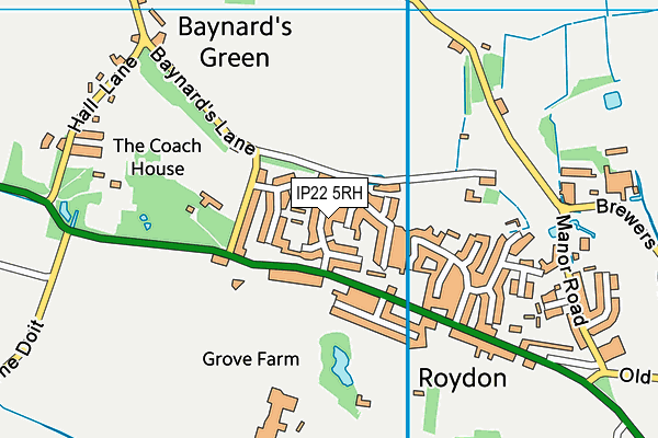 IP22 5RH map - OS VectorMap District (Ordnance Survey)