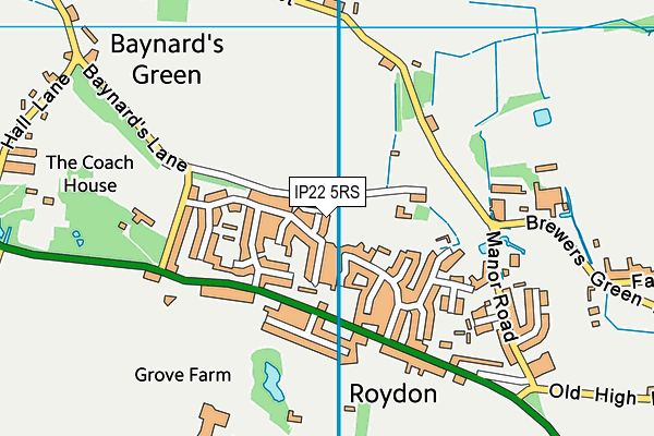 IP22 5RS map - OS VectorMap District (Ordnance Survey)