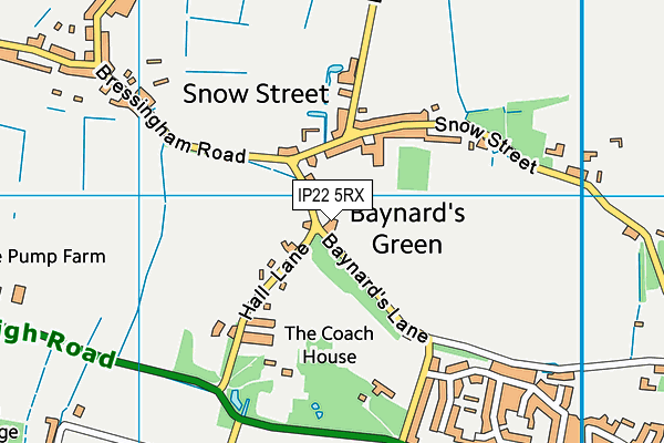 IP22 5RX map - OS VectorMap District (Ordnance Survey)