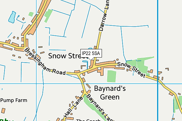 IP22 5SA map - OS VectorMap District (Ordnance Survey)