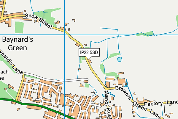 IP22 5SD map - OS VectorMap District (Ordnance Survey)