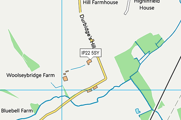 IP22 5SY map - OS VectorMap District (Ordnance Survey)