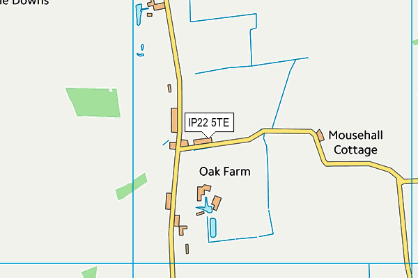 IP22 5TE map - OS VectorMap District (Ordnance Survey)