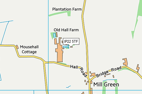 IP22 5TF map - OS VectorMap District (Ordnance Survey)