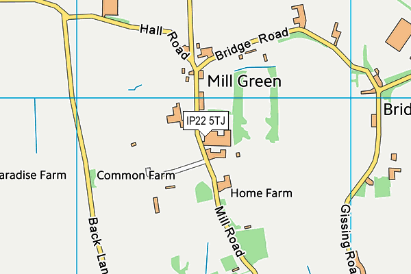 IP22 5TJ map - OS VectorMap District (Ordnance Survey)