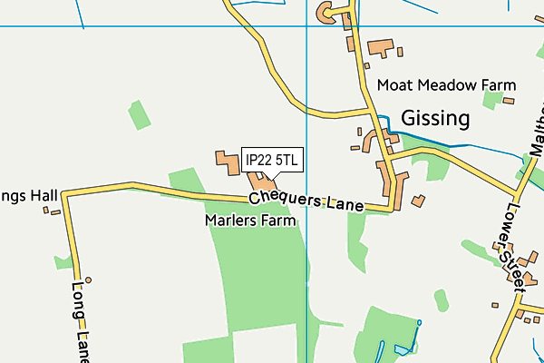 IP22 5TL map - OS VectorMap District (Ordnance Survey)