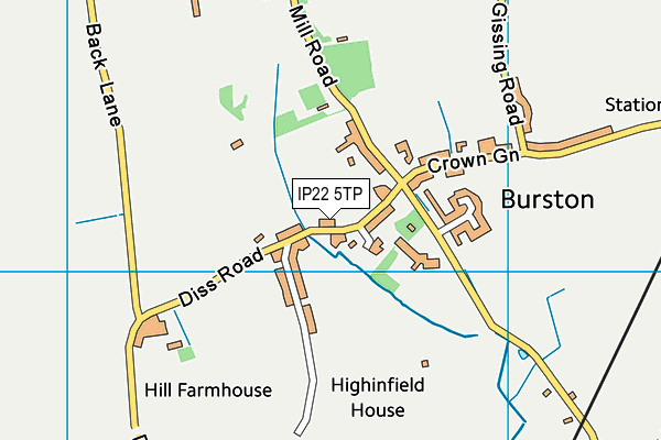 IP22 5TP map - OS VectorMap District (Ordnance Survey)