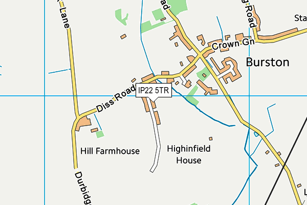 IP22 5TR map - OS VectorMap District (Ordnance Survey)