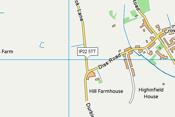 IP22 5TT map - OS VectorMap District (Ordnance Survey)