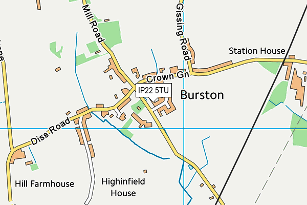 IP22 5TU map - OS VectorMap District (Ordnance Survey)