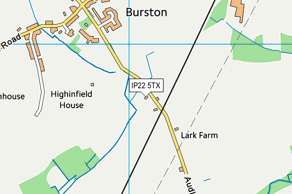 IP22 5TX map - OS VectorMap District (Ordnance Survey)