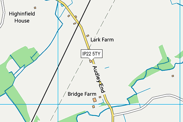 IP22 5TY map - OS VectorMap District (Ordnance Survey)