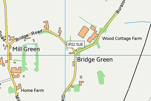 IP22 5UE map - OS VectorMap District (Ordnance Survey)