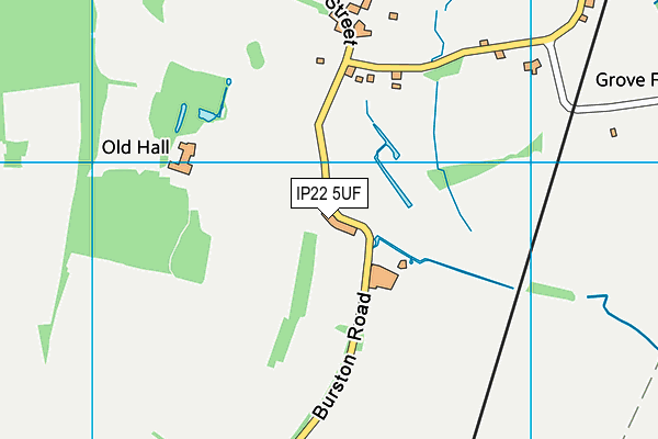 IP22 5UF map - OS VectorMap District (Ordnance Survey)