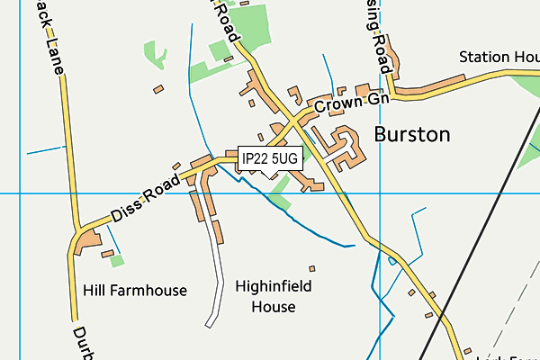 IP22 5UG map - OS VectorMap District (Ordnance Survey)