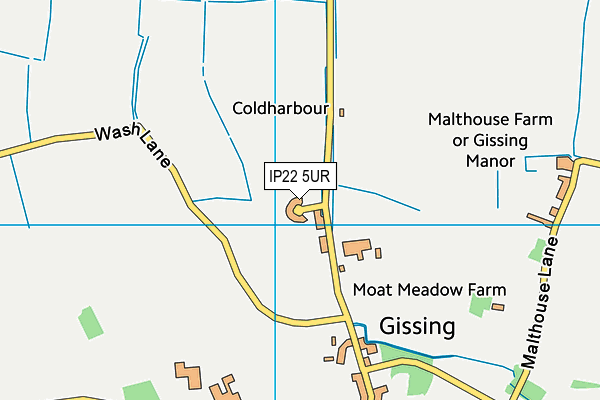 IP22 5UR map - OS VectorMap District (Ordnance Survey)