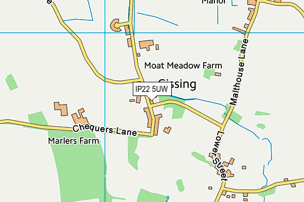 IP22 5UW map - OS VectorMap District (Ordnance Survey)