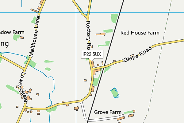 IP22 5UX map - OS VectorMap District (Ordnance Survey)