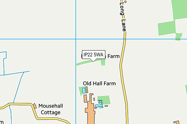 IP22 5WA map - OS VectorMap District (Ordnance Survey)