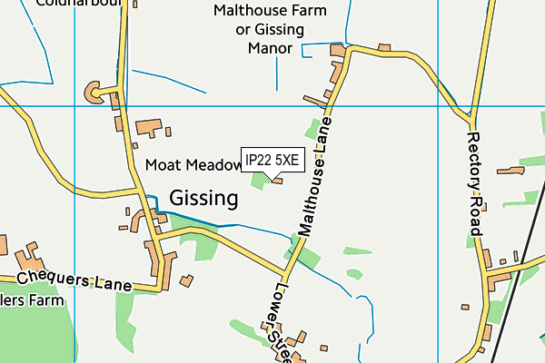 IP22 5XE map - OS VectorMap District (Ordnance Survey)