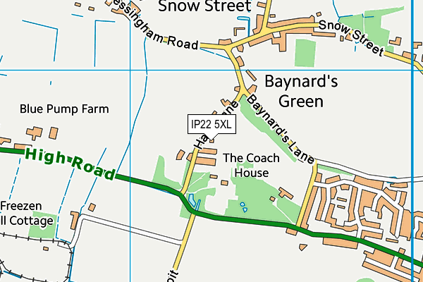 IP22 5XL map - OS VectorMap District (Ordnance Survey)