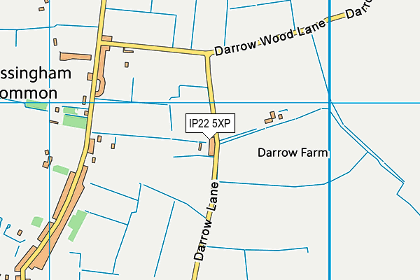 IP22 5XP map - OS VectorMap District (Ordnance Survey)