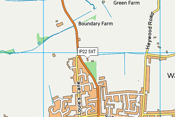 IP22 5XT map - OS VectorMap District (Ordnance Survey)