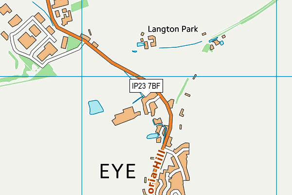 IP23 7BF map - OS VectorMap District (Ordnance Survey)