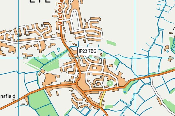 IP23 7BG map - OS VectorMap District (Ordnance Survey)