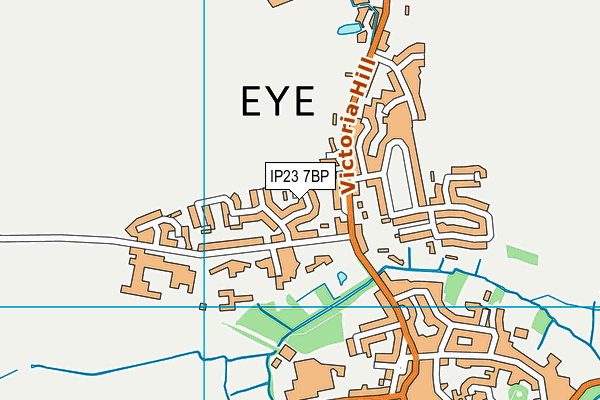 IP23 7BP map - OS VectorMap District (Ordnance Survey)