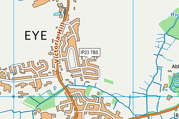 IP23 7BS map - OS VectorMap District (Ordnance Survey)