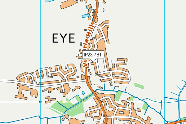 IP23 7BT map - OS VectorMap District (Ordnance Survey)