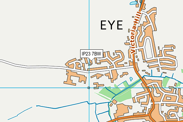 IP23 7BW map - OS VectorMap District (Ordnance Survey)