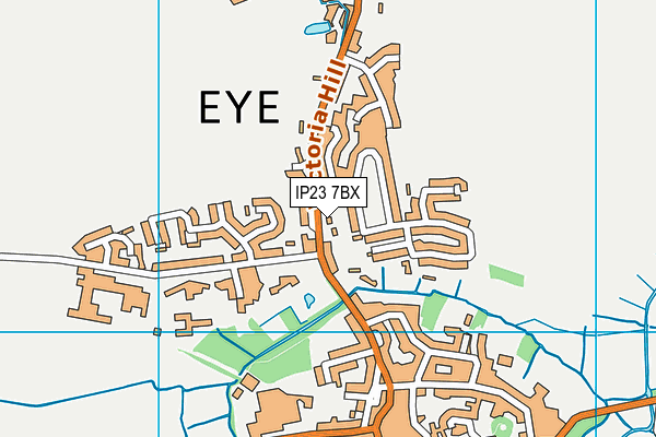 IP23 7BX map - OS VectorMap District (Ordnance Survey)