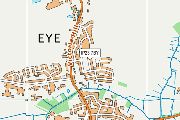 IP23 7BY map - OS VectorMap District (Ordnance Survey)