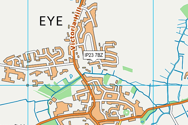 IP23 7BZ map - OS VectorMap District (Ordnance Survey)