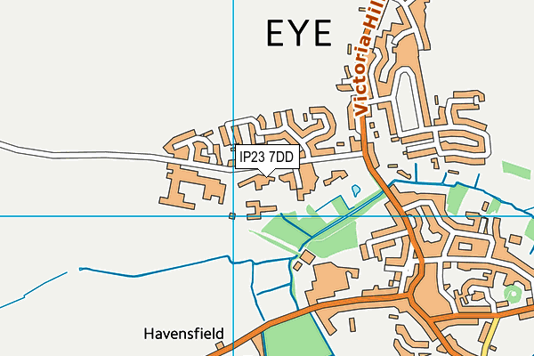 IP23 7DD map - OS VectorMap District (Ordnance Survey)