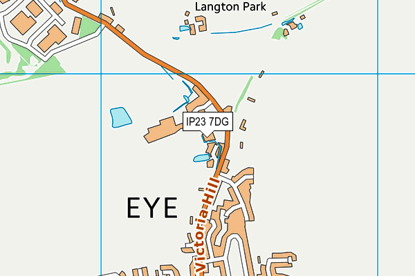 IP23 7DG map - OS VectorMap District (Ordnance Survey)