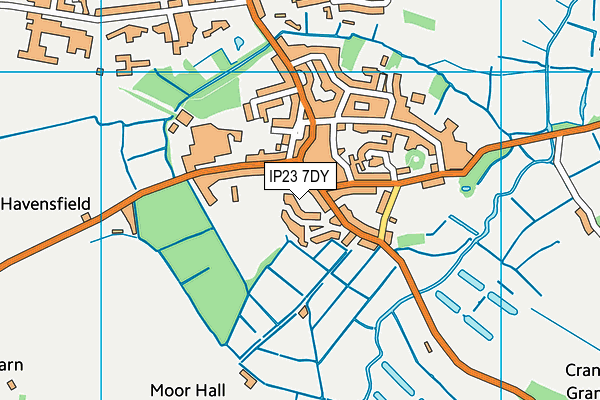IP23 7DY map - OS VectorMap District (Ordnance Survey)