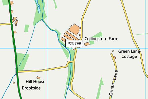 IP23 7EB map - OS VectorMap District (Ordnance Survey)