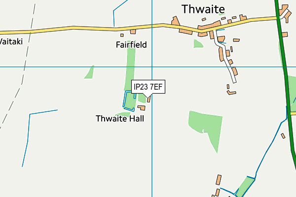 IP23 7EF map - OS VectorMap District (Ordnance Survey)