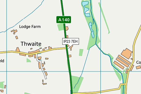 IP23 7EH map - OS VectorMap District (Ordnance Survey)