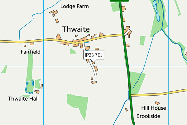 IP23 7EJ map - OS VectorMap District (Ordnance Survey)