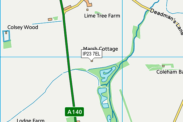 IP23 7EL map - OS VectorMap District (Ordnance Survey)